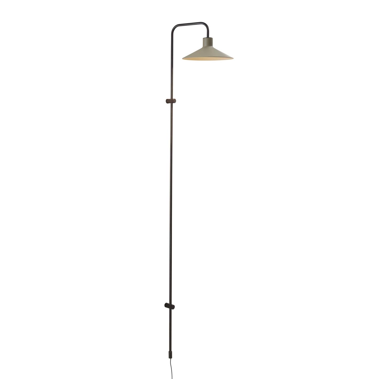 Bover Wandlampe Platet A/05, schwarz/olivgrau, 142 cm, E14 günstig online kaufen