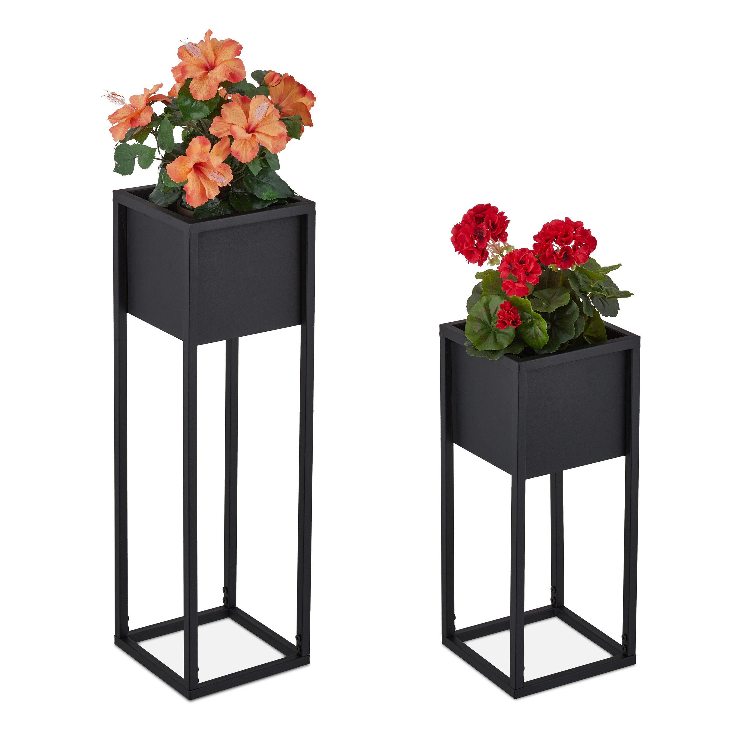 relaxdays Blumenständer Metall Blumenständer 2er Set günstig online kaufen
