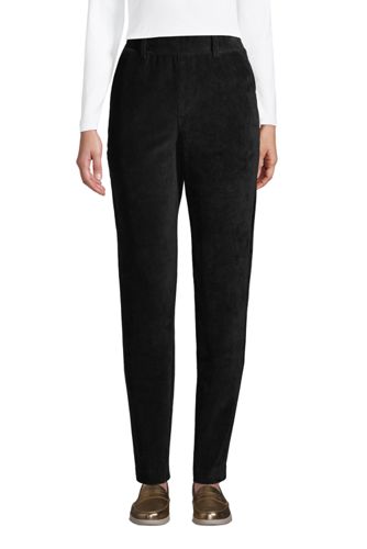 Cordhose mit Dehnbund, Tapered Fit, SPORT KNIT, Damen, Größe: M Petite, Sch günstig online kaufen