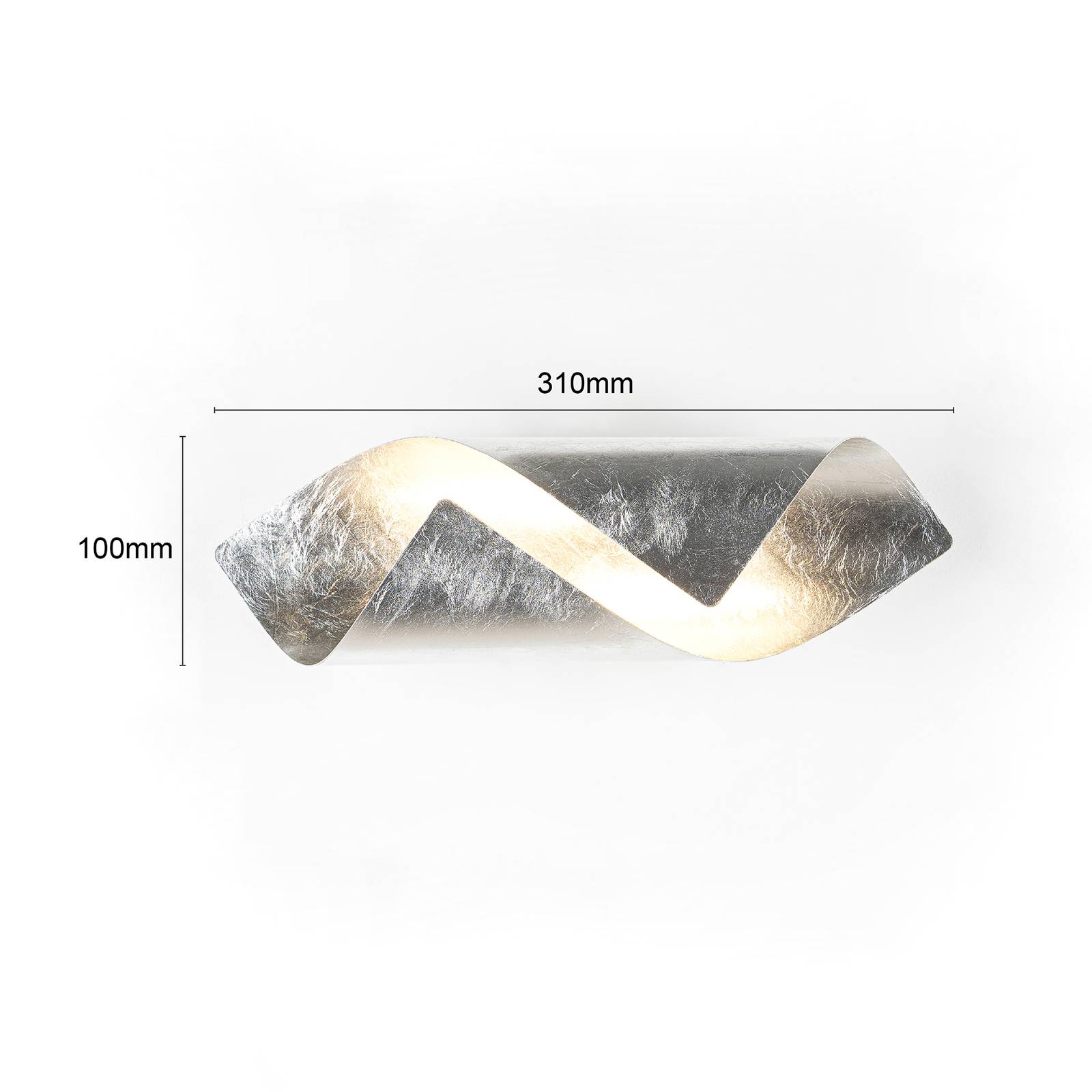 Lindby Wrenjo LED-Wandlampe, silber, 31 cm günstig online kaufen