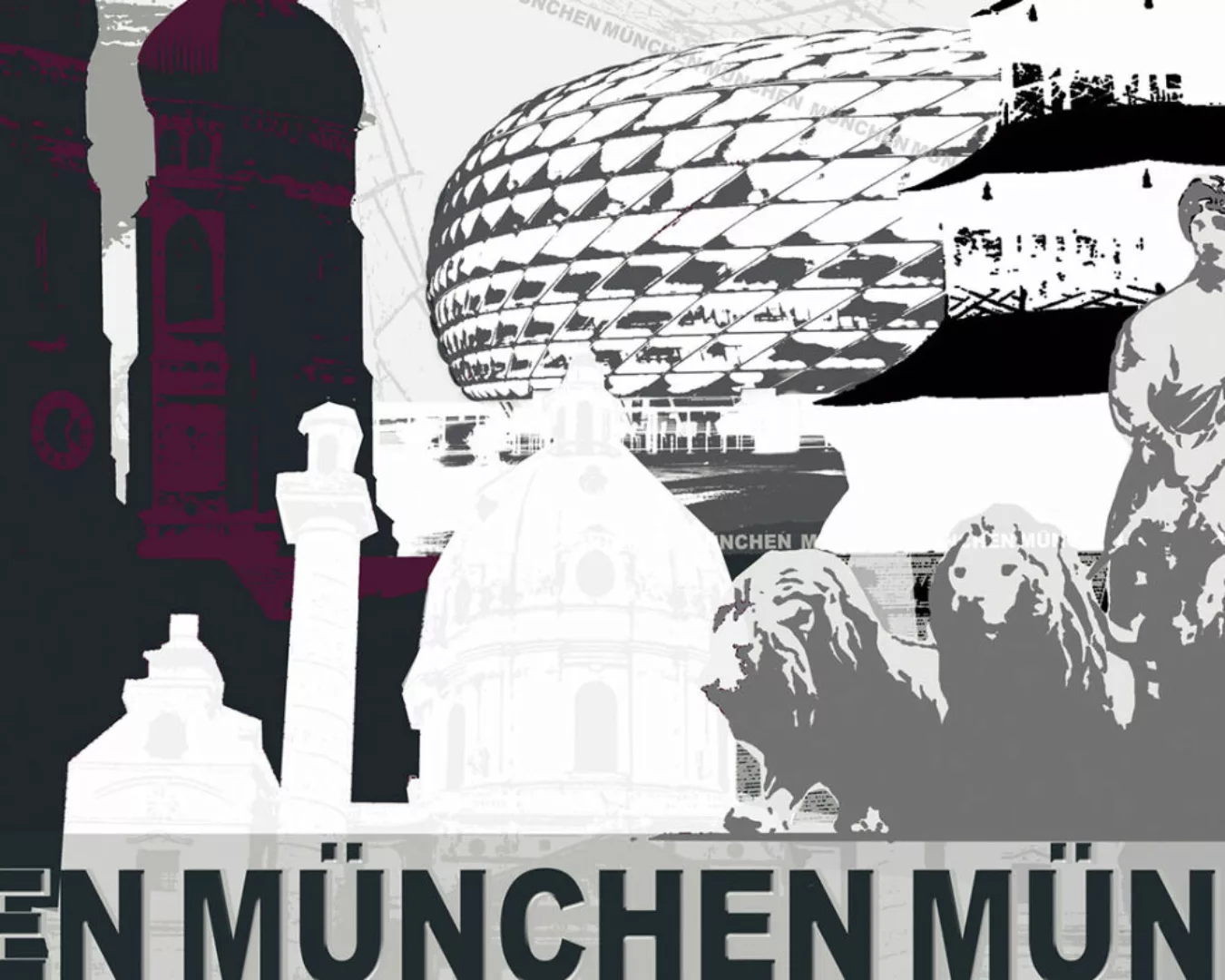 Fototapete "Mnchen" 4,00x2,50 m / Strukturvlies Klassik günstig online kaufen