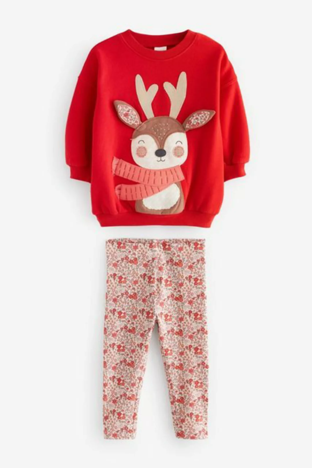 Next Shirt & Leggings Weihnachtsset aus Sweatshirt und Leggings (2-tlg) günstig online kaufen