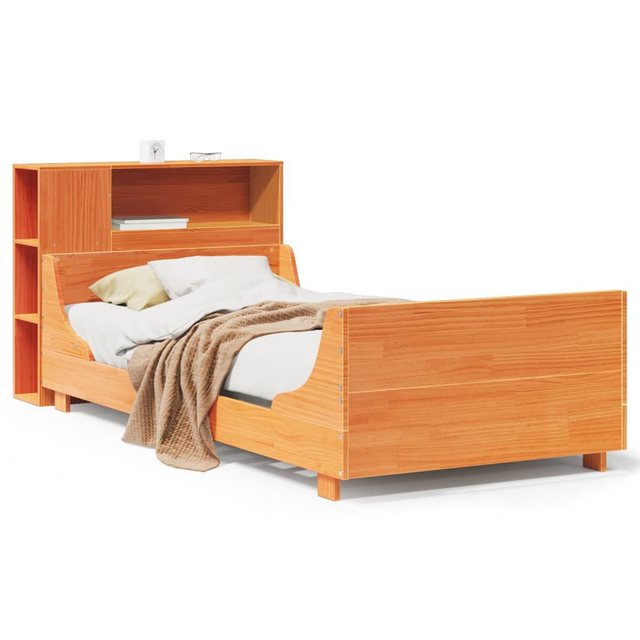 vidaXL Bett, Massivholzbett ohne Matratze Wachsbraun 75x190 cm Kiefernholz günstig online kaufen