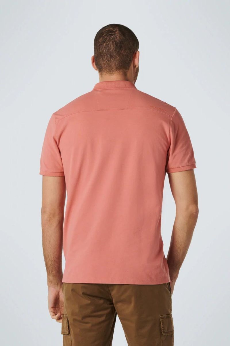 No Excess Polo Shirt Korallrot - Größe M günstig online kaufen
