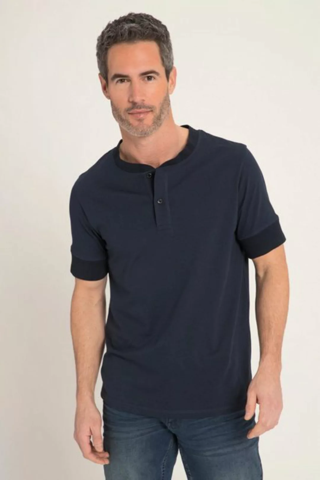 JP1880 T-Shirt Henley T-Shirt Halbarm extra weich günstig online kaufen