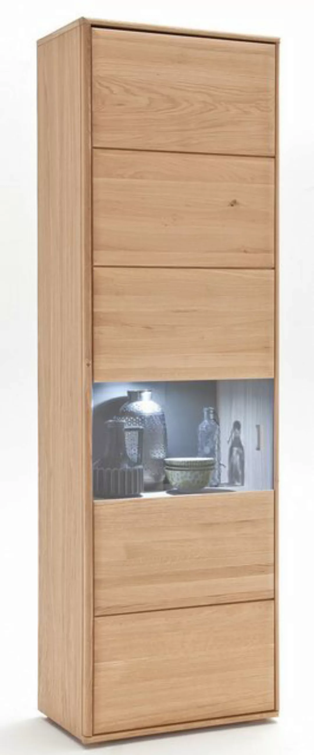 Woodford Vitrine  Dias ¦ holzfarben ¦ Maße (cm): B: 64 H: 206 T: 39.0 Schrä günstig online kaufen