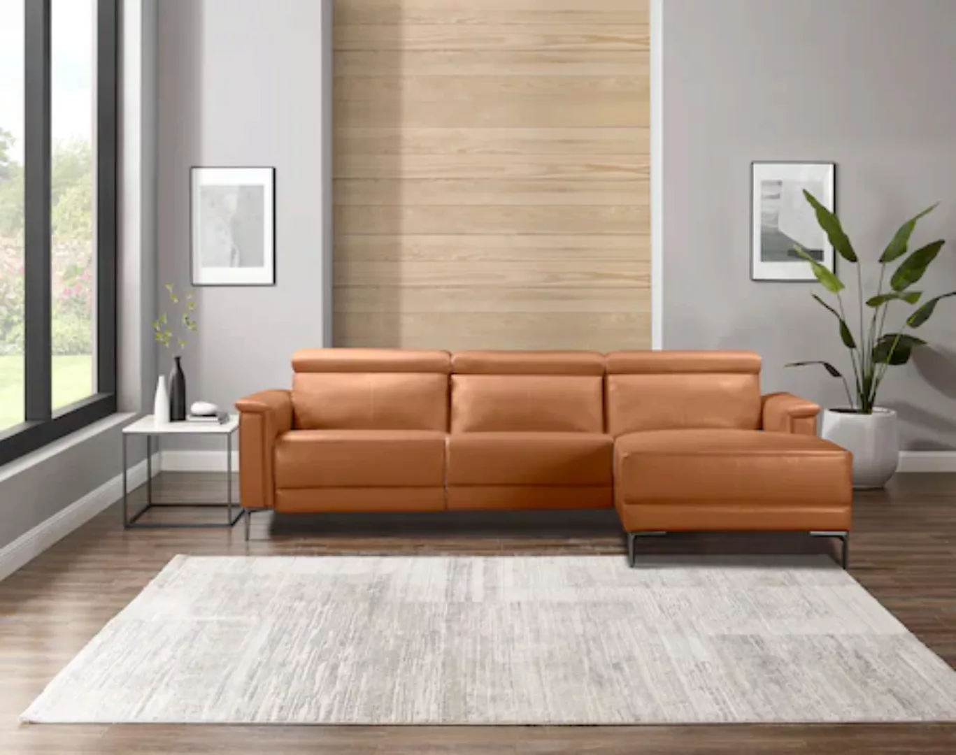 Places of Style Ecksofa Lund, L-Form, 261cm, mit man. o. elektr. Relaxfunkt günstig online kaufen