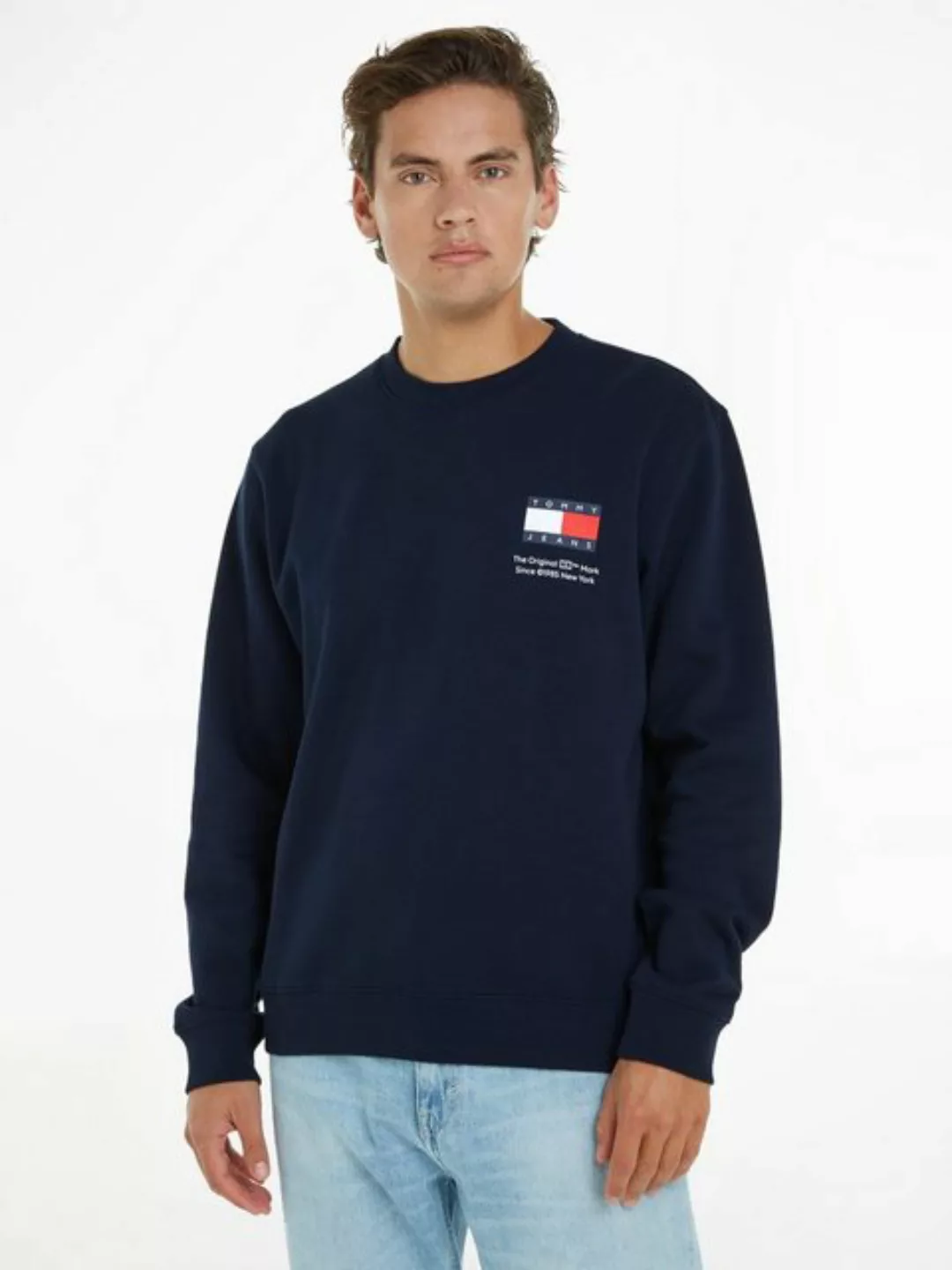 Tommy Jeans Sweatshirt TJM REG ESSENTIAL FLAG CNECK EXT Rundhals-Sweatshirt günstig online kaufen