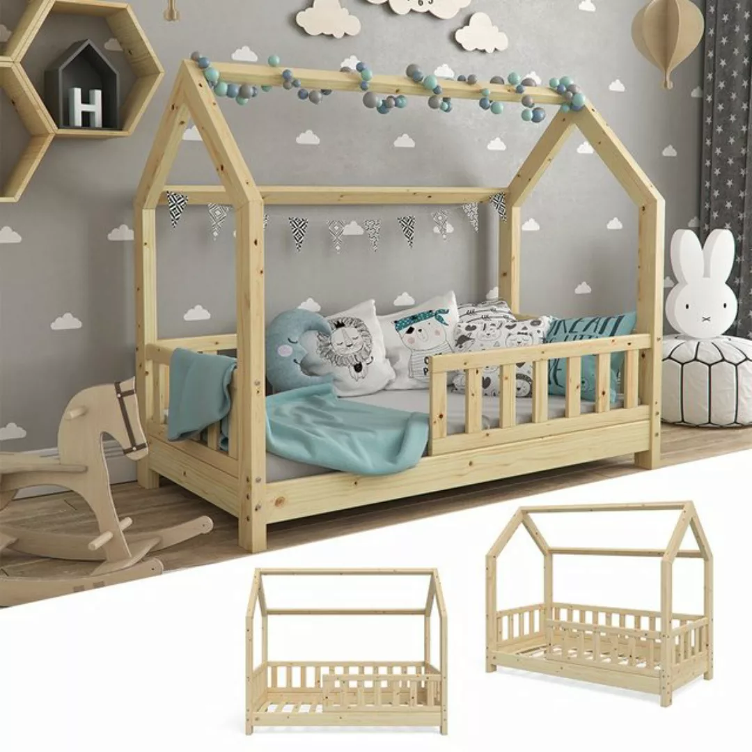VitaliSpa® Kinderbett Kinderhausbett 70x140cm WIKI Natur günstig online kaufen