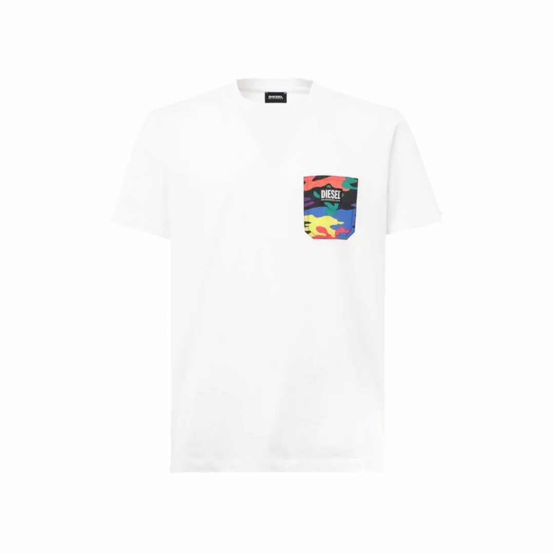 DIESEL Herren T-Shirt - Pride Kollektion, Rundhals, kurzarm, einfarbig, Reg günstig online kaufen