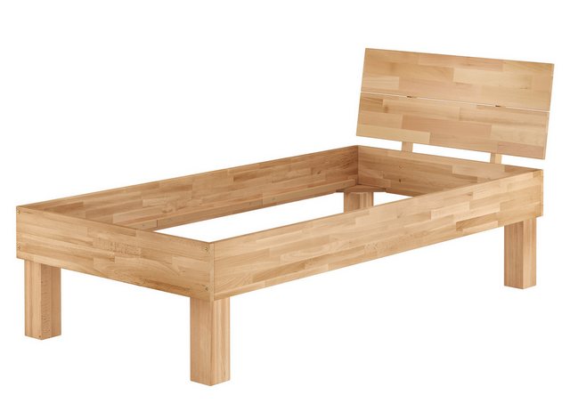 ERST-HOLZ Bett Stabiles Bettgestell für XXL Buche massiv 100x200, Buchefarb günstig online kaufen