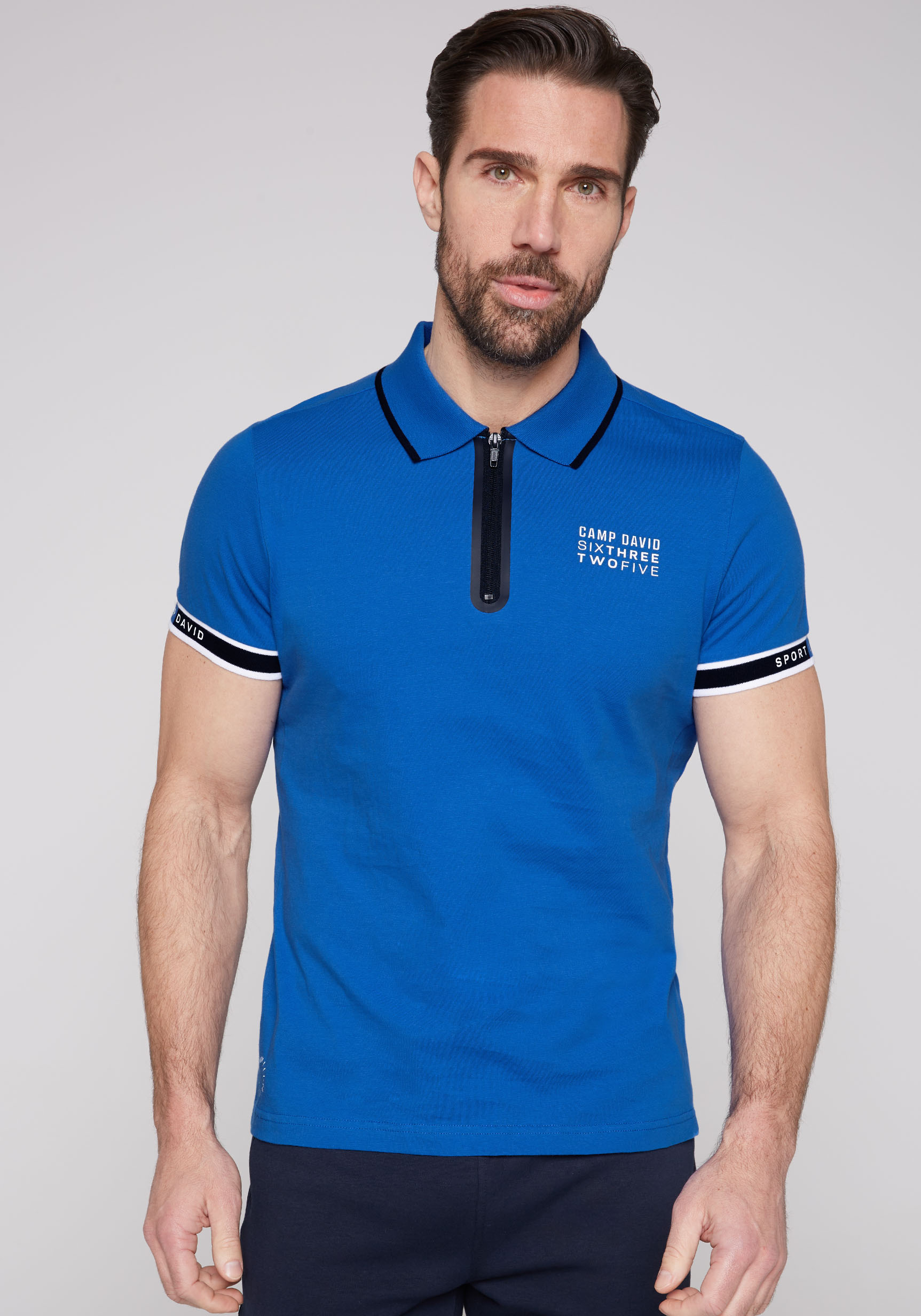 CAMP DAVID Poloshirt, mit kontrastreichen Details günstig online kaufen