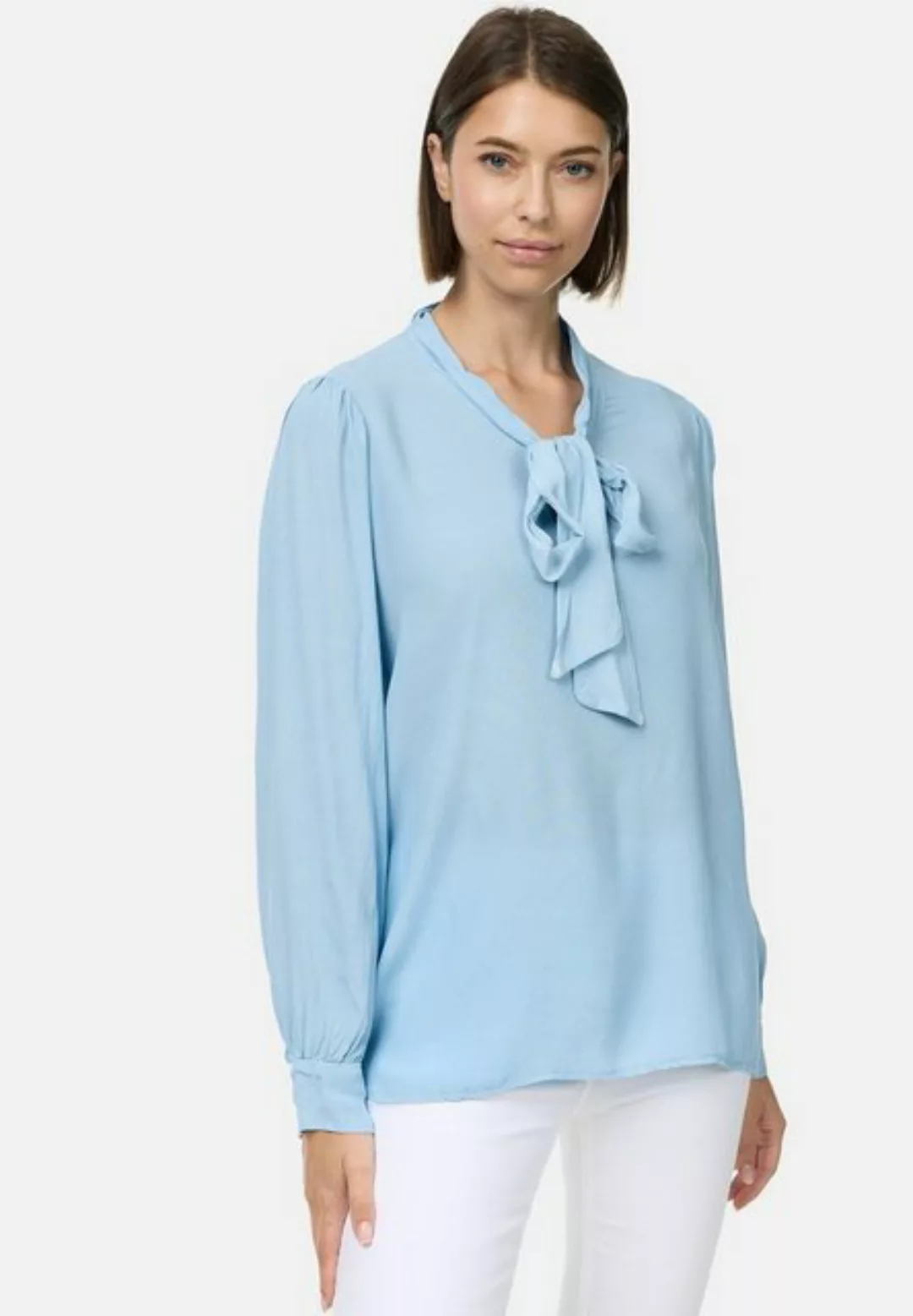 PM SELECTED Crepebluse PM62 (Stilvolle Business Crepe Bluse mit Schleife) P günstig online kaufen
