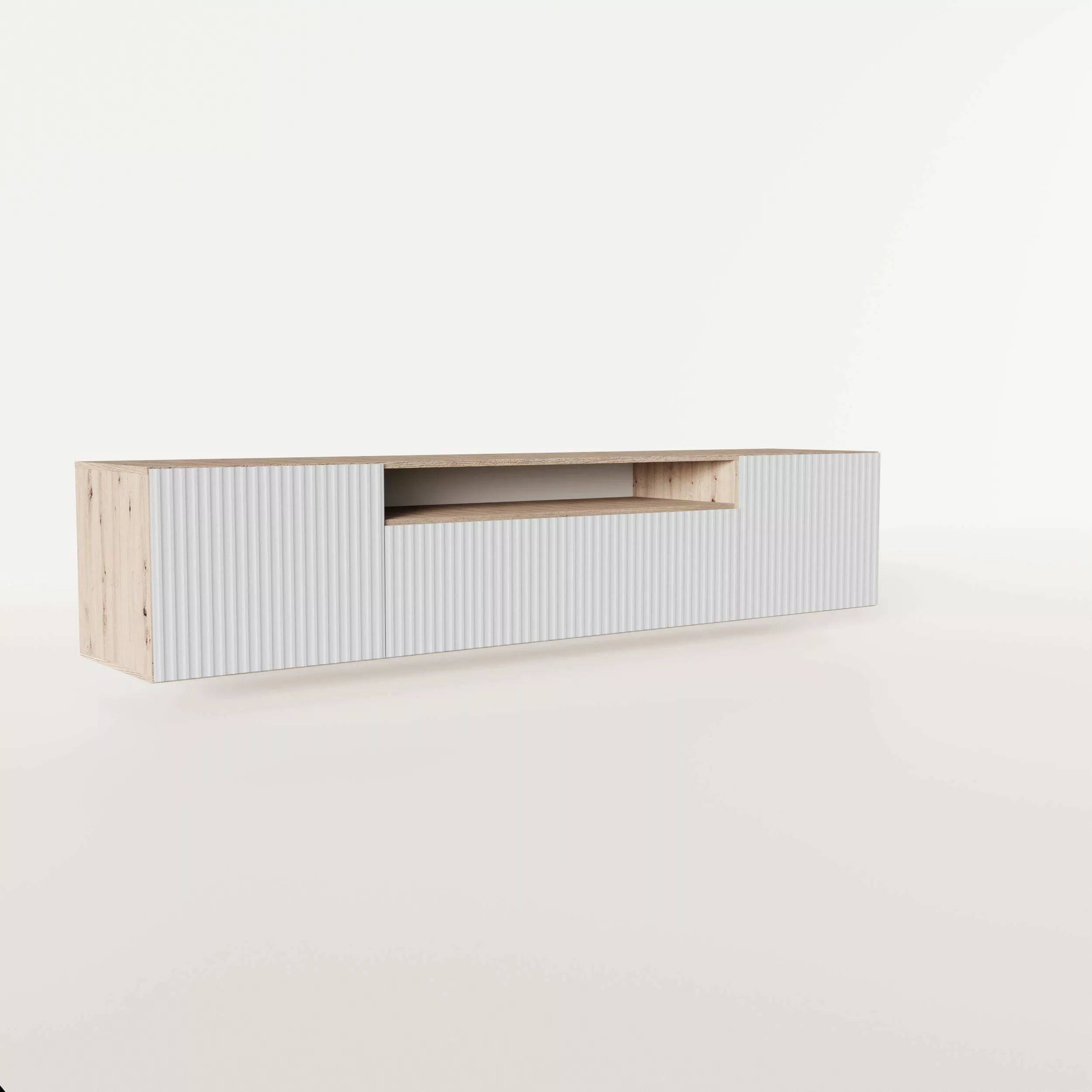 Beautysofa TV-Schrank Moderner Hängeschrank mit gefräster günstig online kaufen
