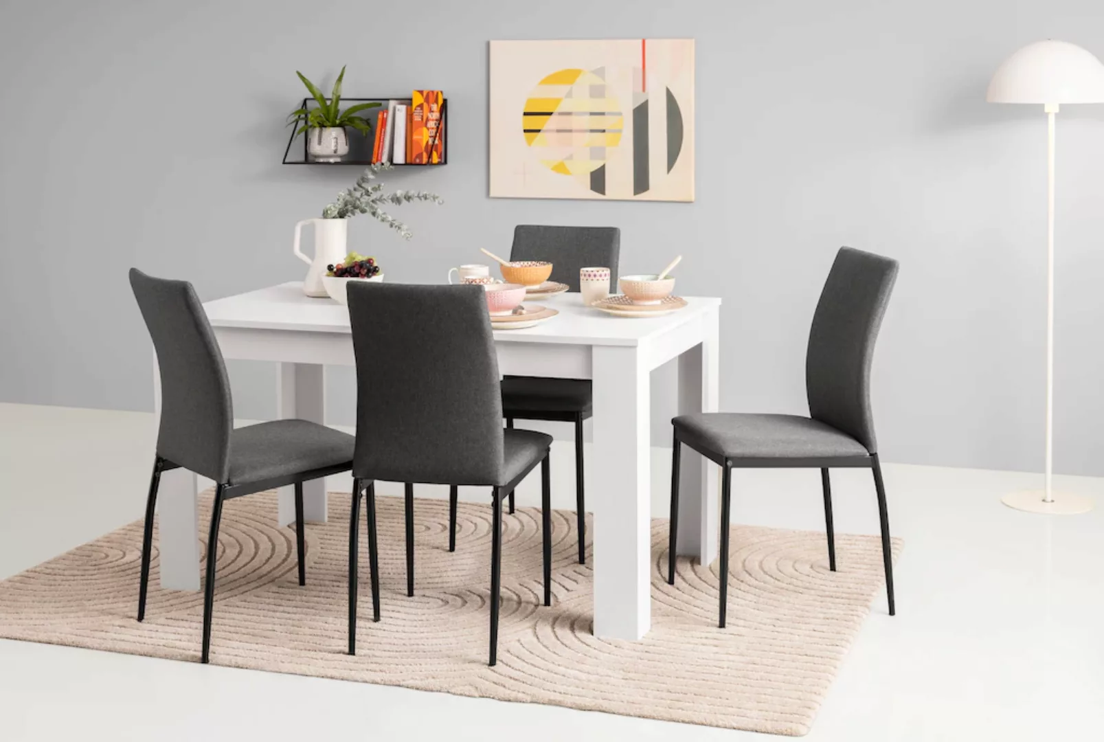 Home affaire Essgruppe "SIMONE", (Set, 5 tlg.), Platte mit Wendeeinlage, Be günstig online kaufen