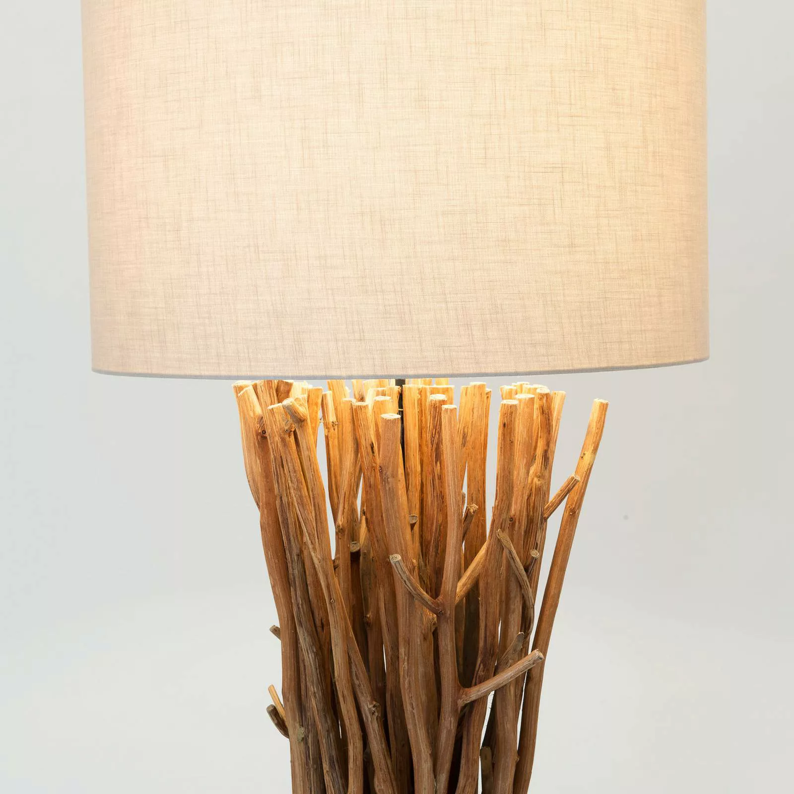 Stehleuchte Palmaria, holzfarben/beige, Höhe 177 cm, Holz günstig online kaufen