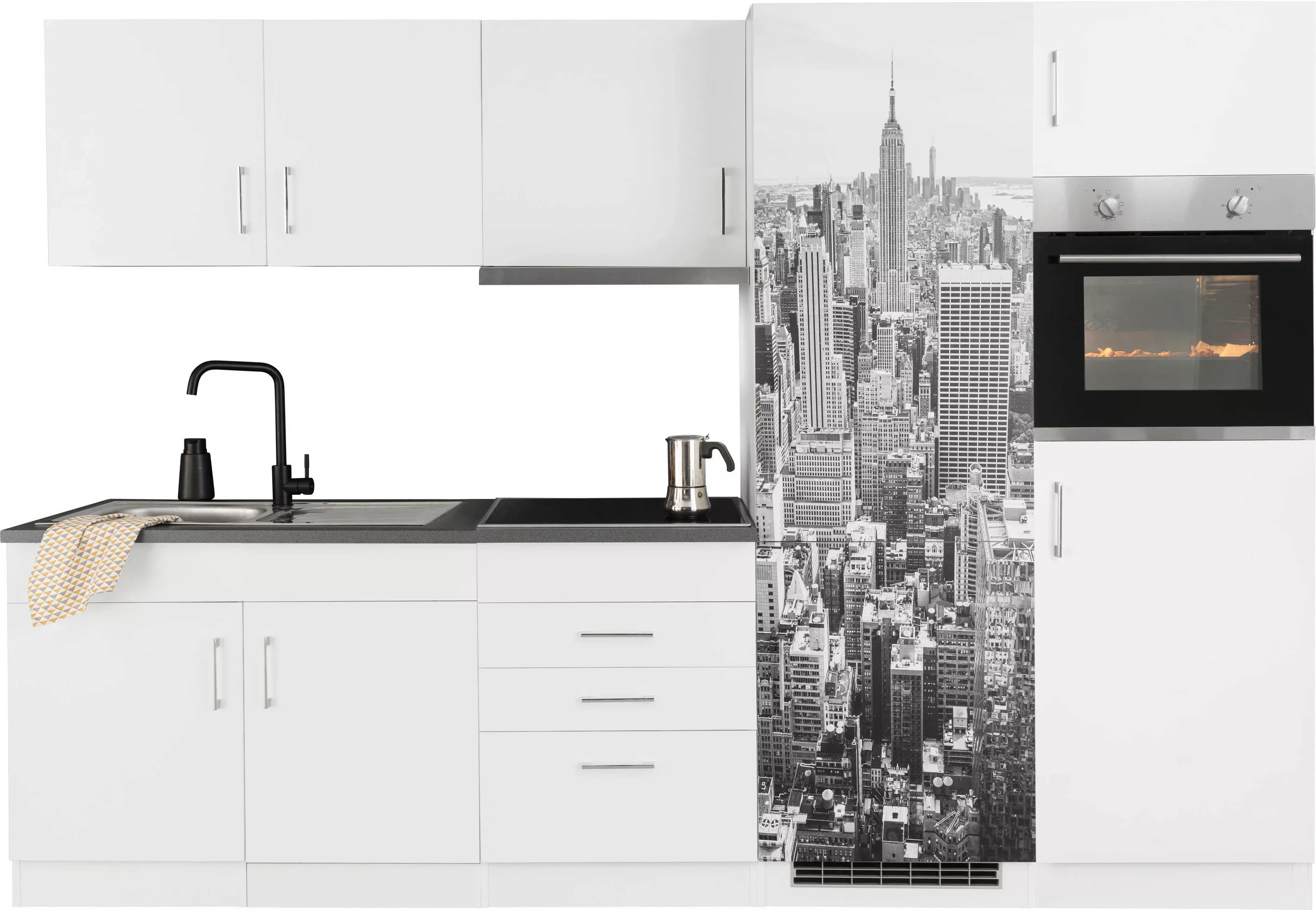 HELD MÖBEL Küchenzeile "Paris", mit E-Geräten, Breite 280 cm günstig online kaufen