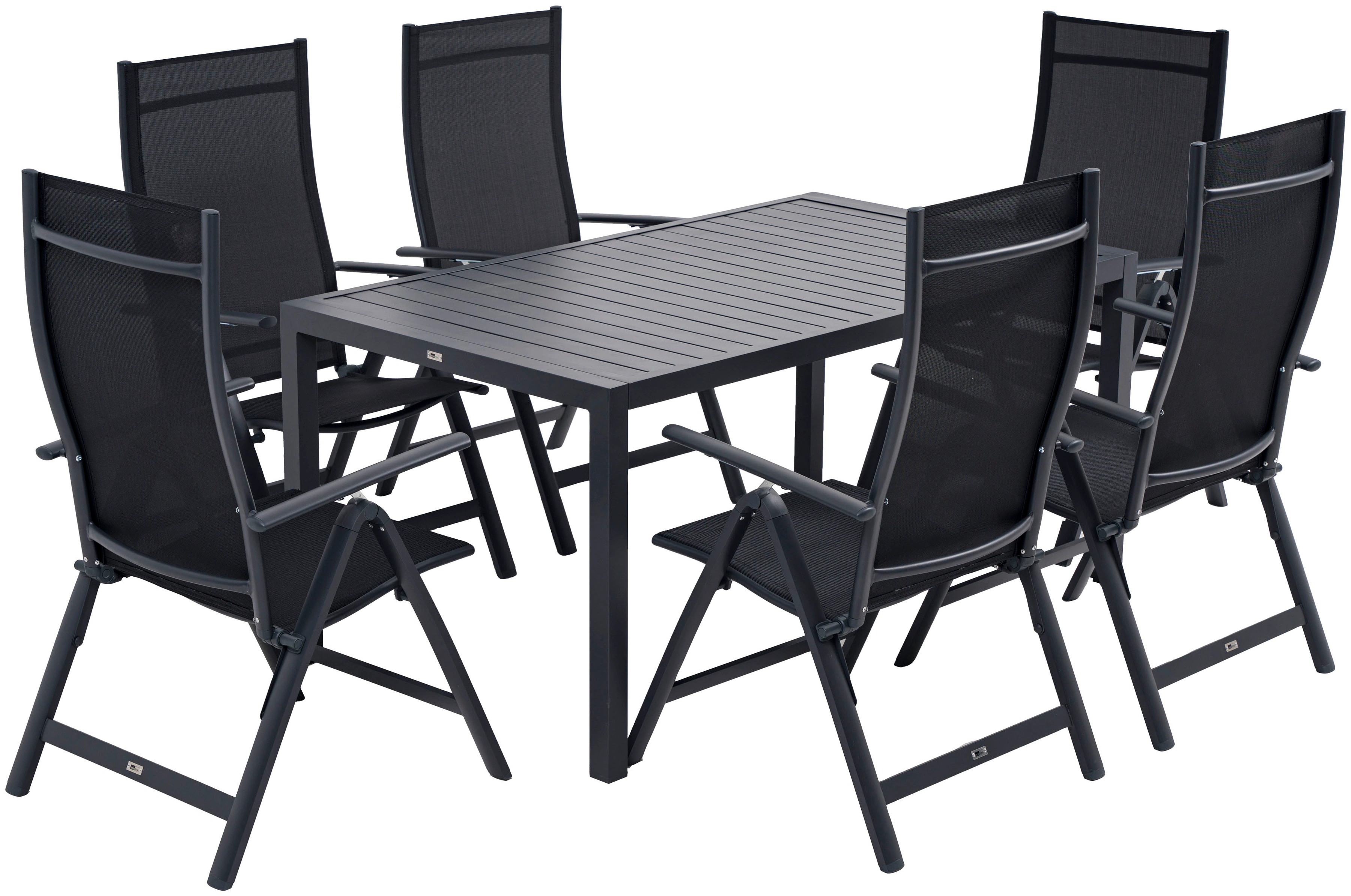 KONIFERA Garten-Essgruppe "Messina", (Set, 7 tlg., 6x Sessel, 1x Tisch 160x günstig online kaufen