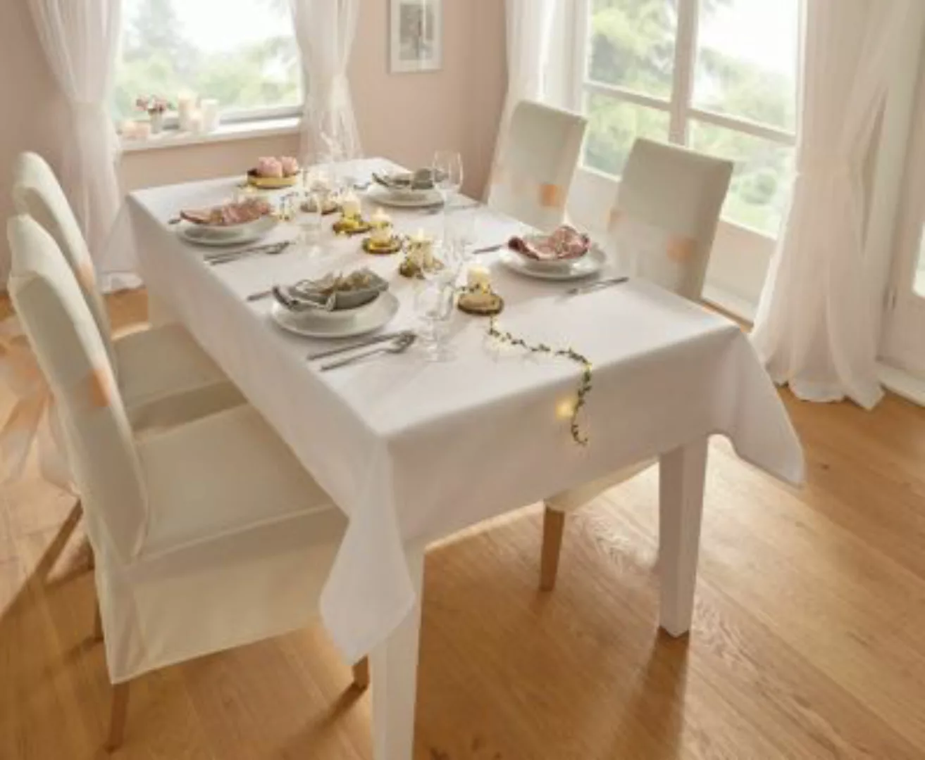 HOME Living Tafeldecke Weiß Tischdecken weiß günstig online kaufen