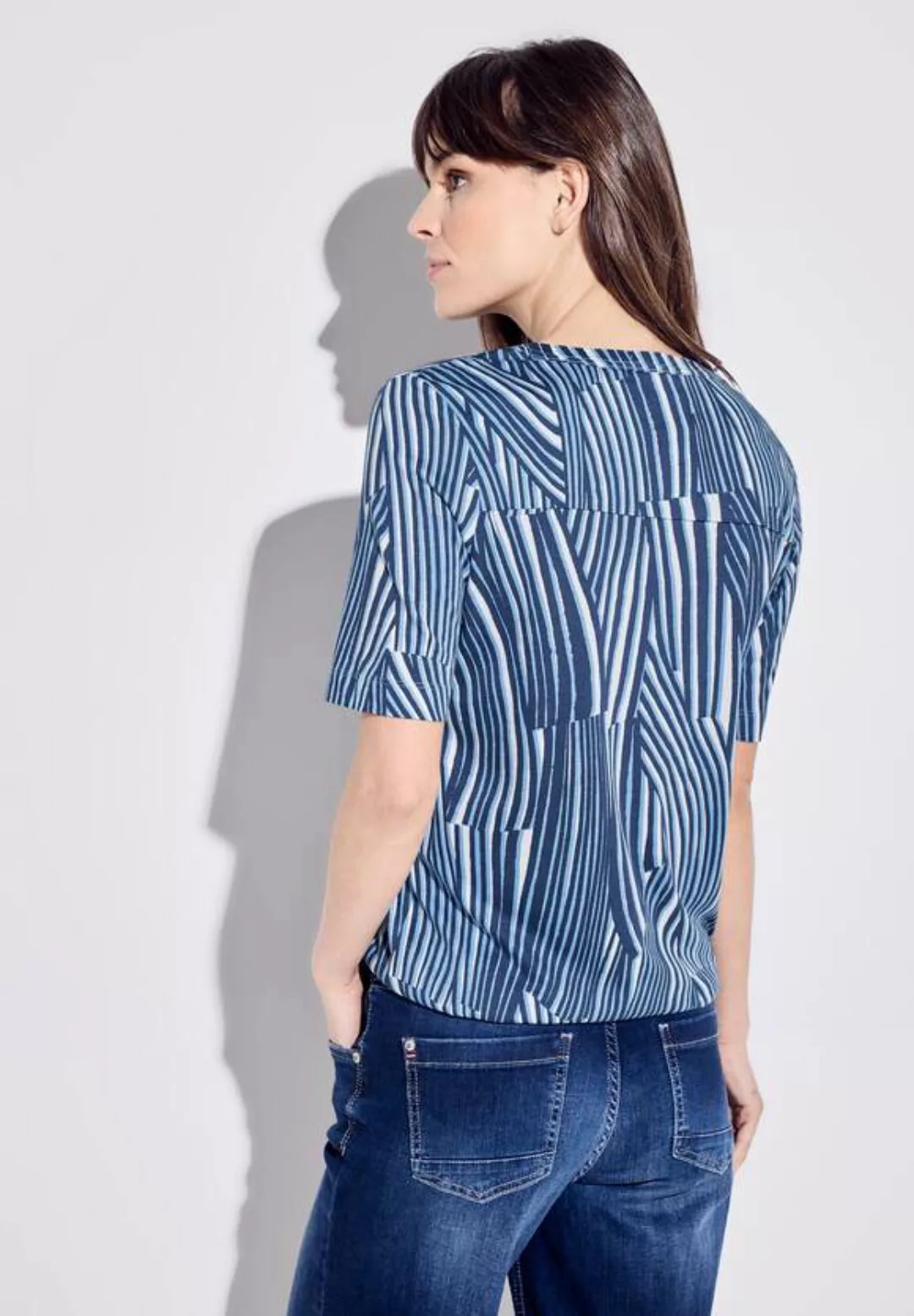 Wellenprint T-Shirt günstig online kaufen
