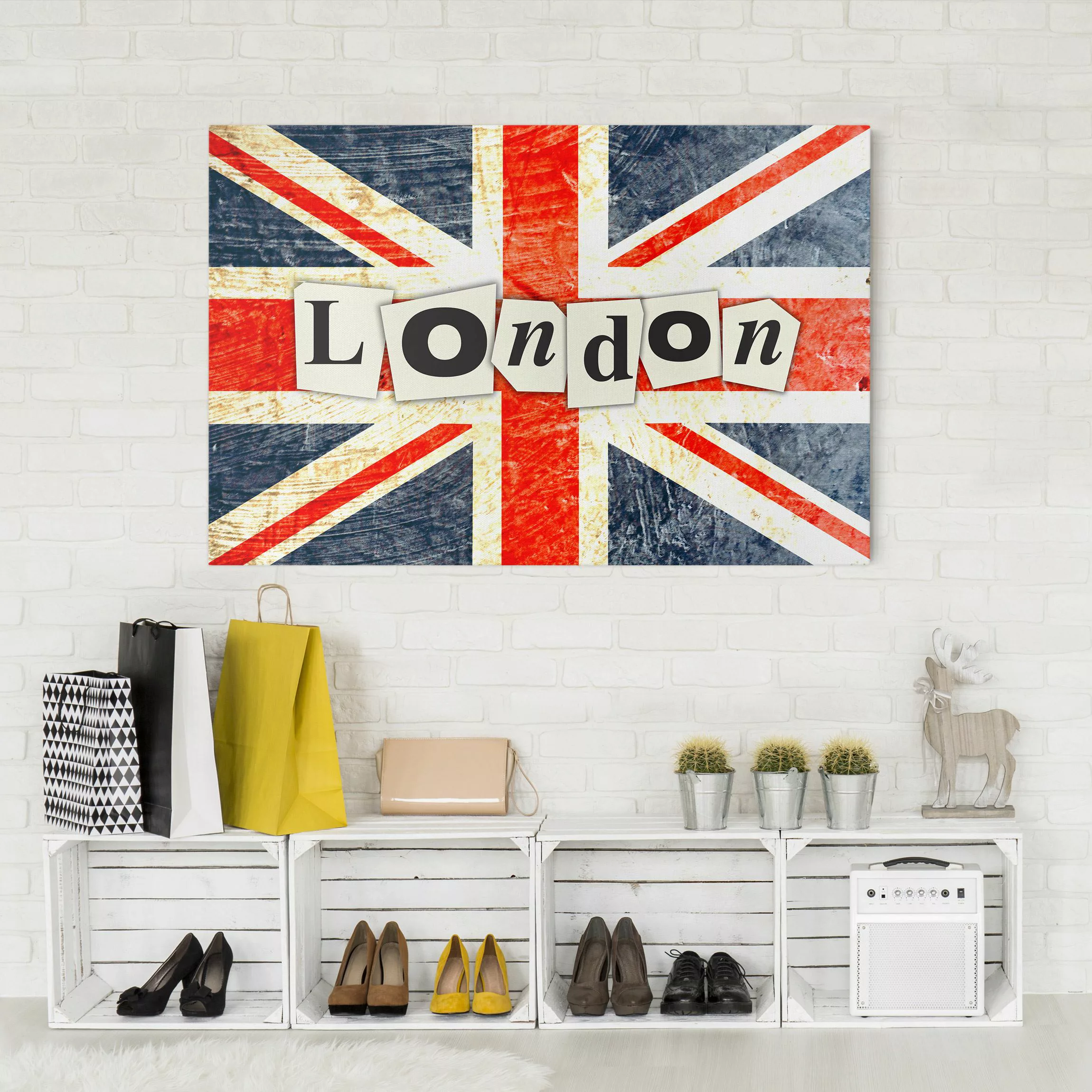 Leinwandbild Spruch - Querformat Yeah! London! günstig online kaufen