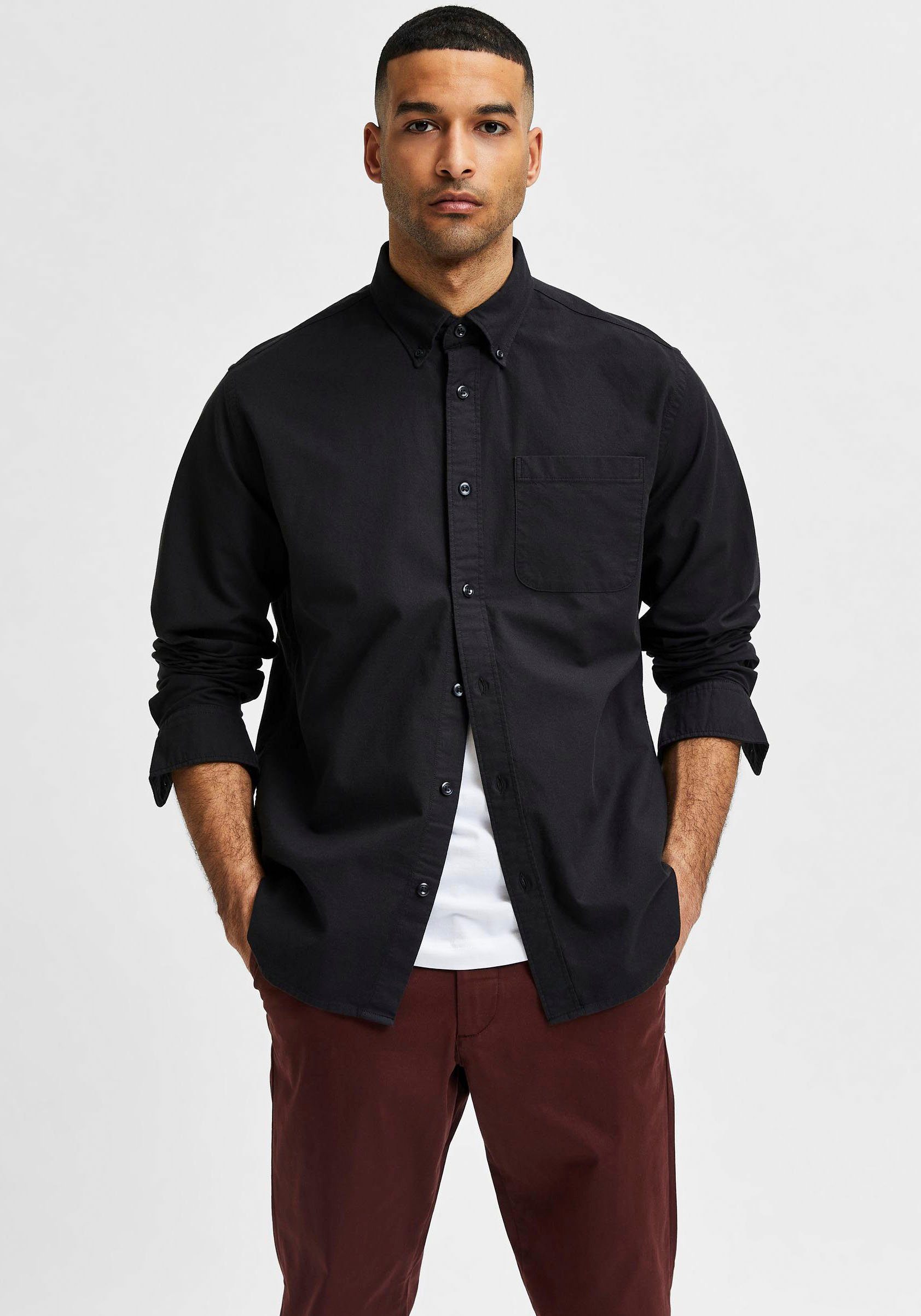 SELECTED HOMME Langarmhemd SLHREGRICK-OX SHIRT LS günstig online kaufen