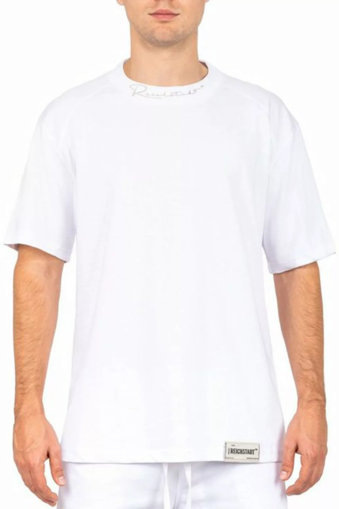 Reichstadt Oversize-Shirt Casual Kurzarm T-shirt 23RS041 White XS mit Stitc günstig online kaufen