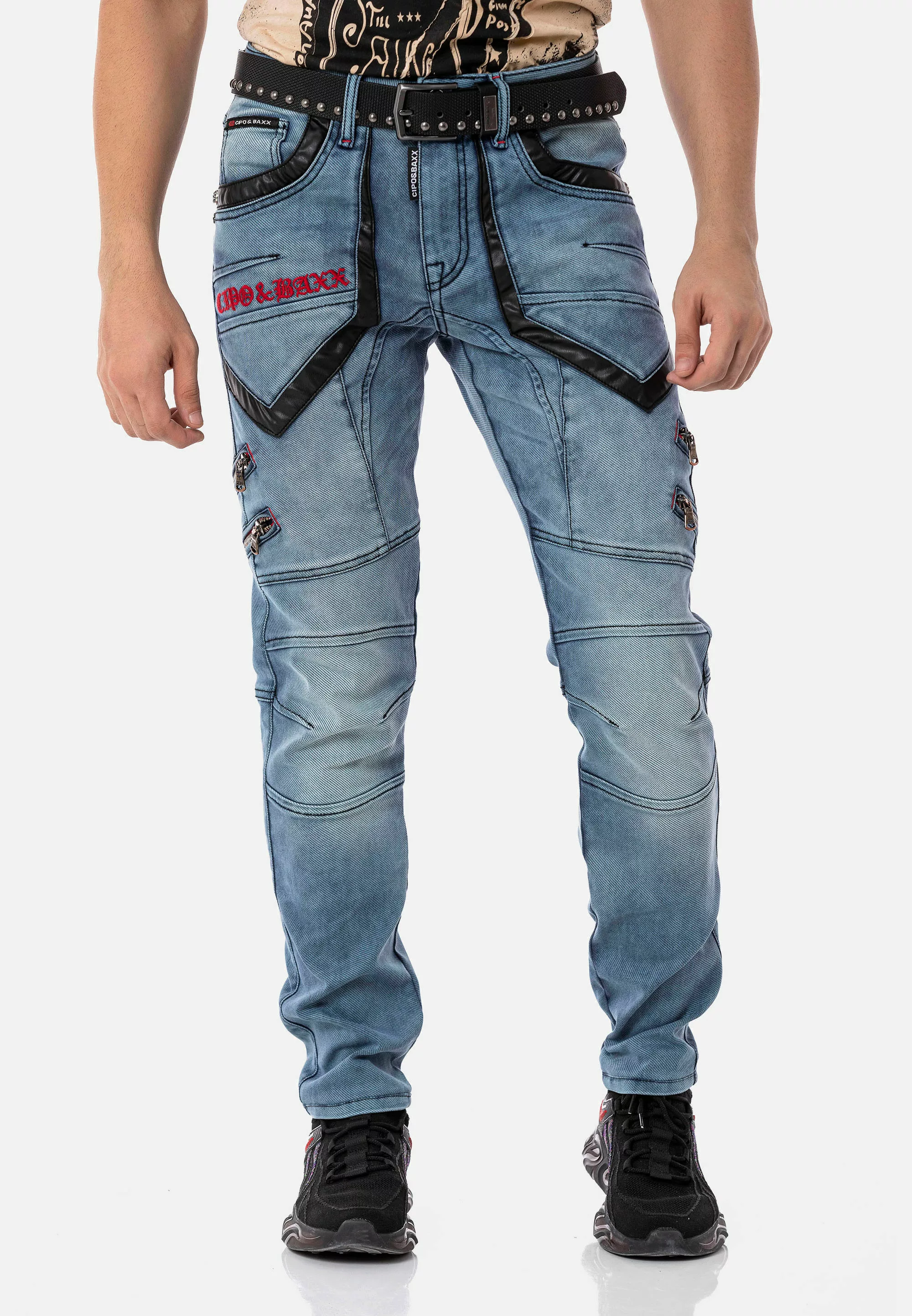 Cipo & Baxx Bequeme Jeans, im rockigen Design günstig online kaufen