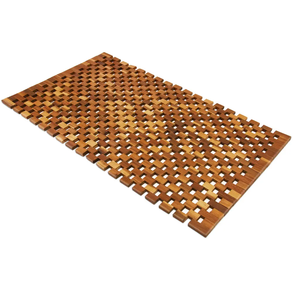 Badvorleger Holz 80x50cm FSC®-zertifiziertes Akazienholz Gummistopper günstig online kaufen