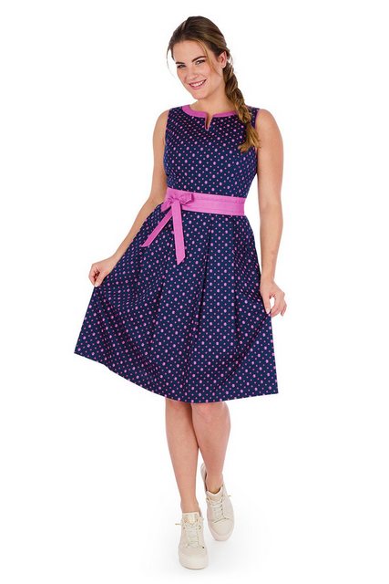 Spieth & Wensky Trachtenkleid Trachtenkleid - AURELIA - marine/pink günstig online kaufen