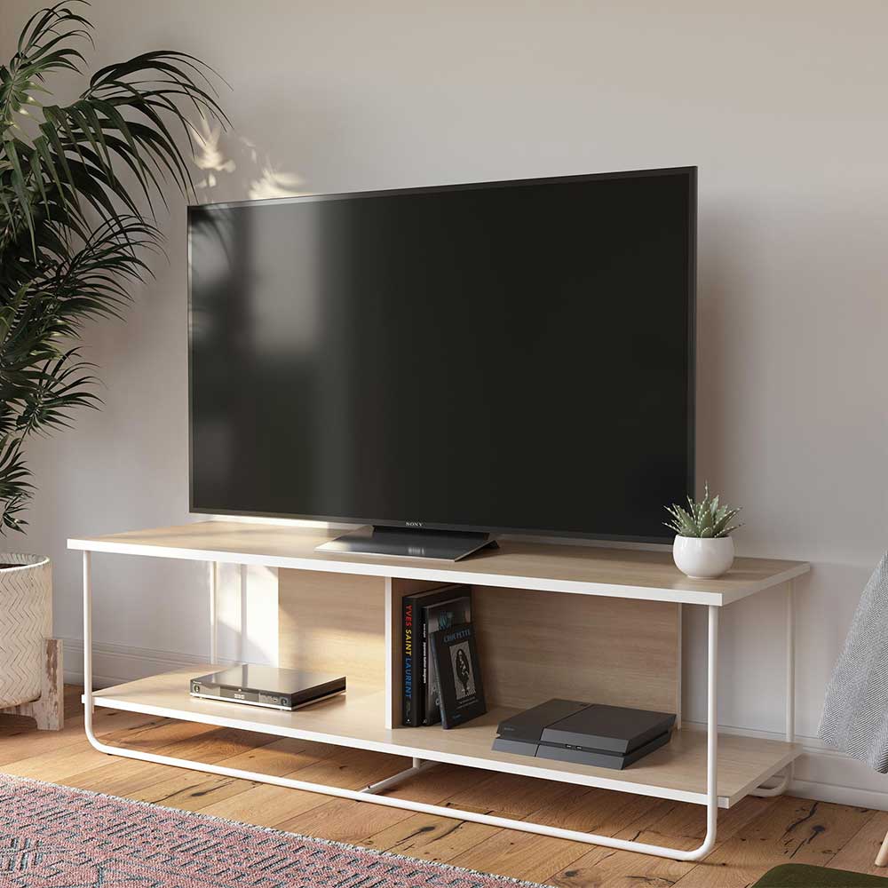 TV Board mit Ablage Skandi Design günstig online kaufen