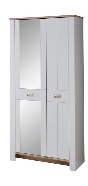 freiraum Schuhschrank Dijon in Ashgrey Dekor, MDF, Spannplatte - 98x201x38c günstig online kaufen