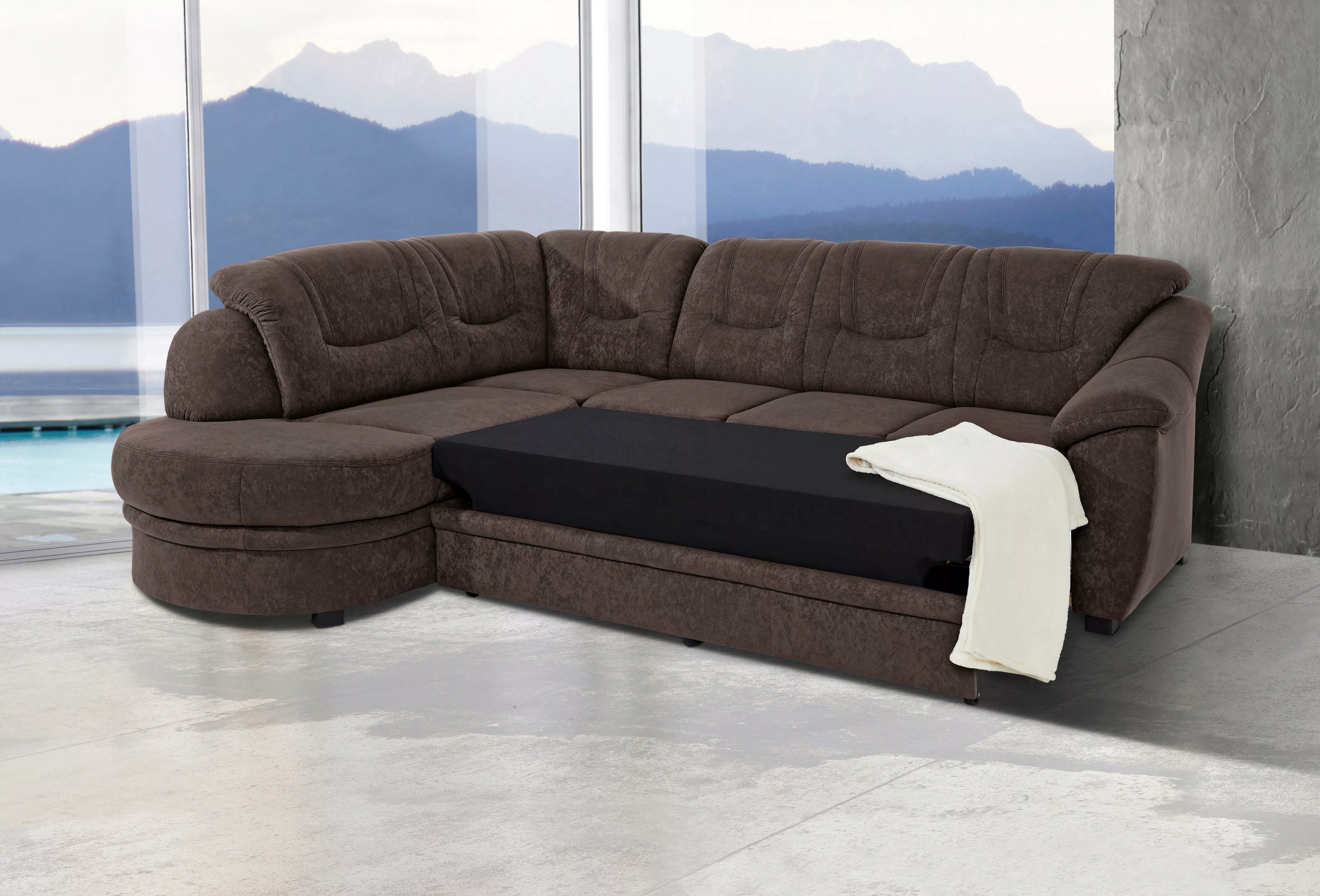 sit&more Ecksofa "Savoni L-Form", wahlweise mit Bettfunktion günstig online kaufen