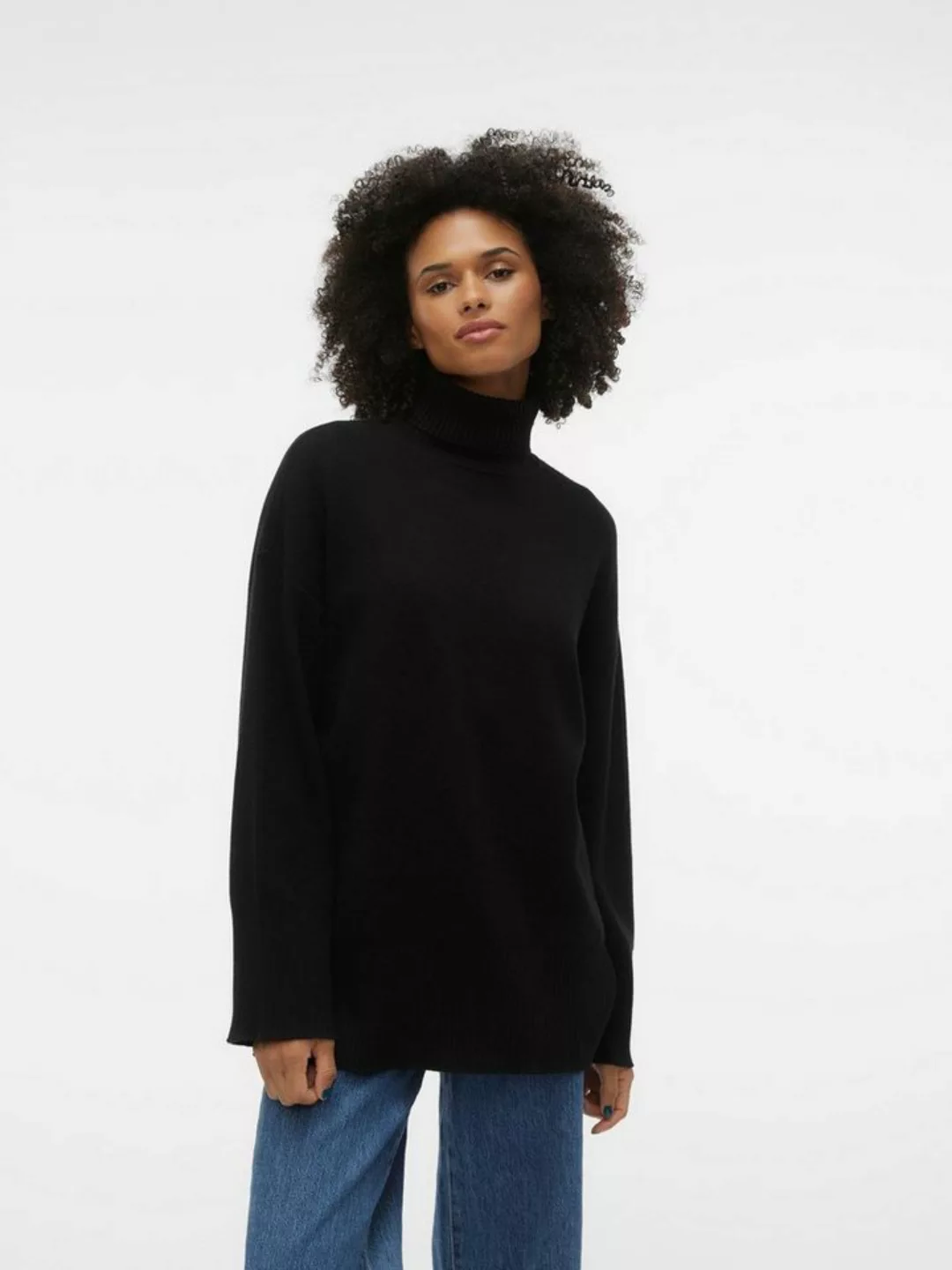 Vero Moda Rollkragenpullover VMGOLDNEEDLE WIDE LS LONG ROLLNECK PULL. günstig online kaufen