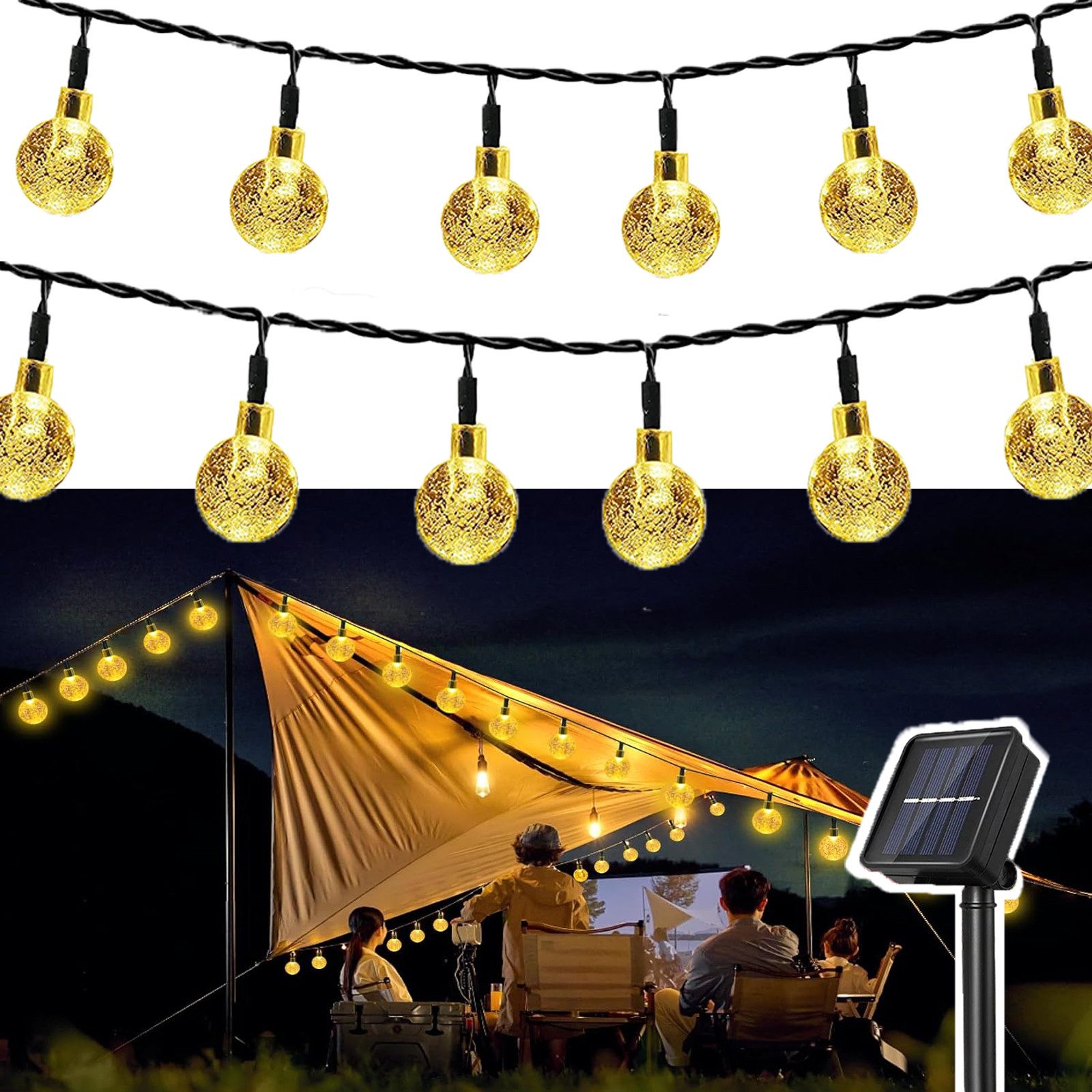 MUPOO Lichterkette Solar Lichterkette Aussen, 20LED/50 günstig online kaufen