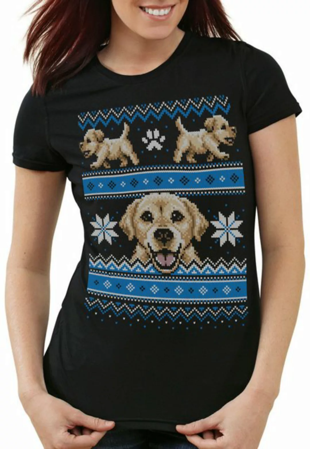 style3 T-Shirt Hundewelpe Ugly Sweater golden retriever x-mas pulli weihnac günstig online kaufen