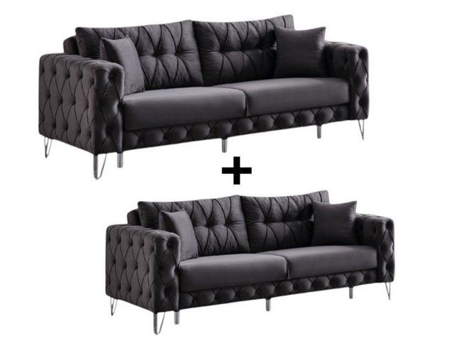 BENEDO MÖBEL Polstergarnitur Palermo Sofa Handarbeit Massivholz Hochwertige günstig online kaufen