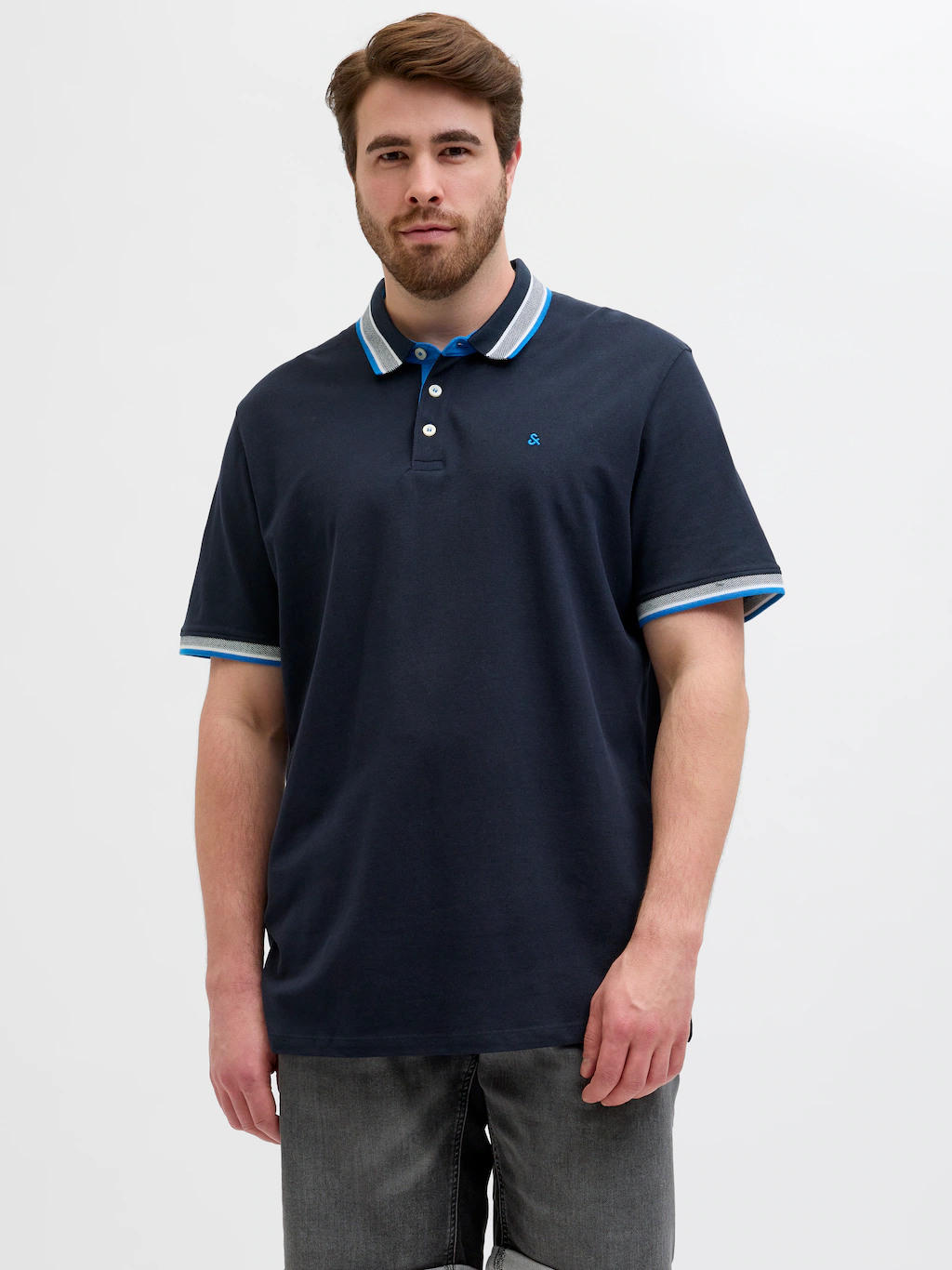 Jack & Jones PlusSize Poloshirt "JJEPAULOS POLO SS NOOS PLS", mit Logo Stic günstig online kaufen