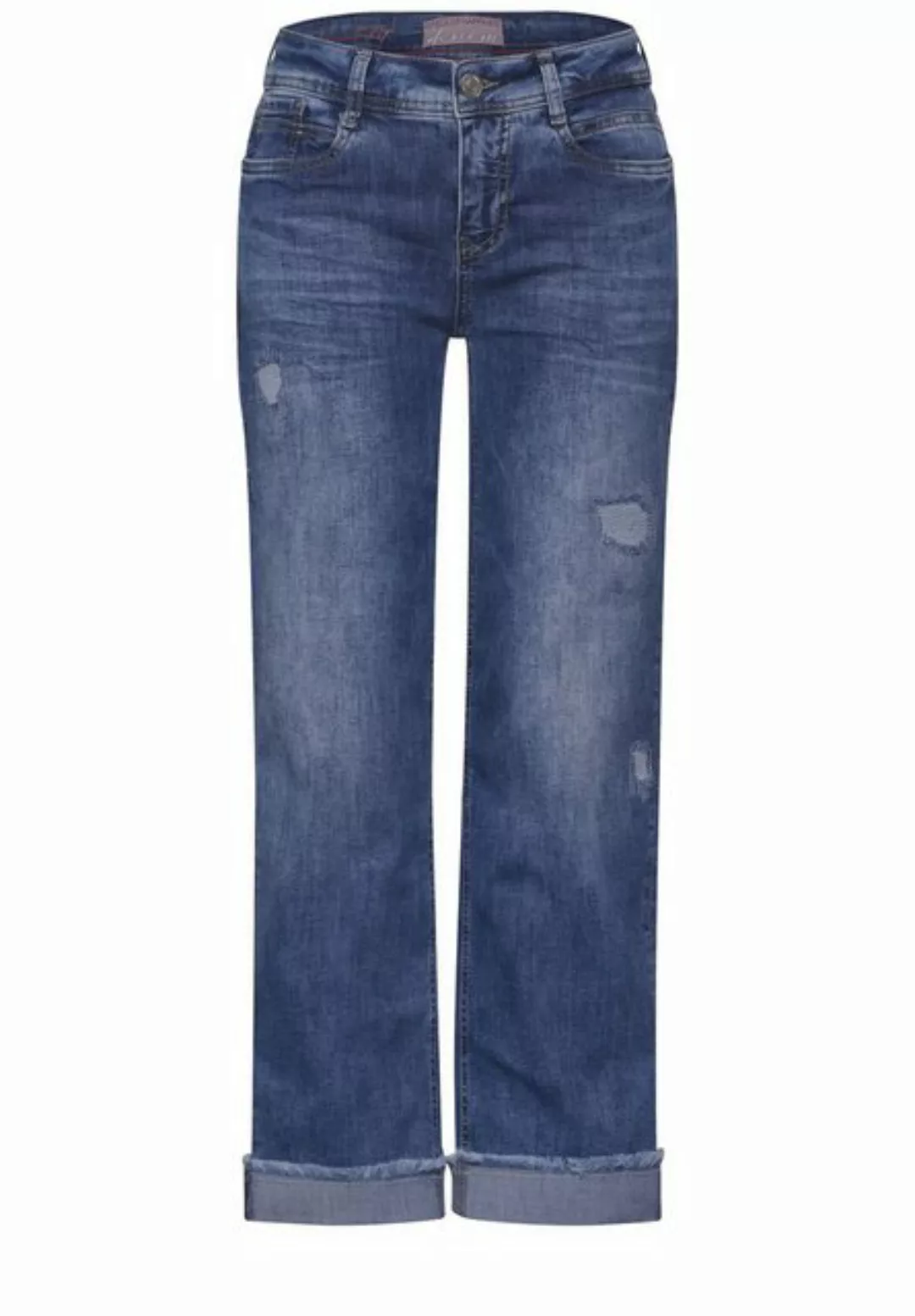 STREET ONE Bequeme Jeans Street One Straight Leg Jeans in Authentic Indigo günstig online kaufen