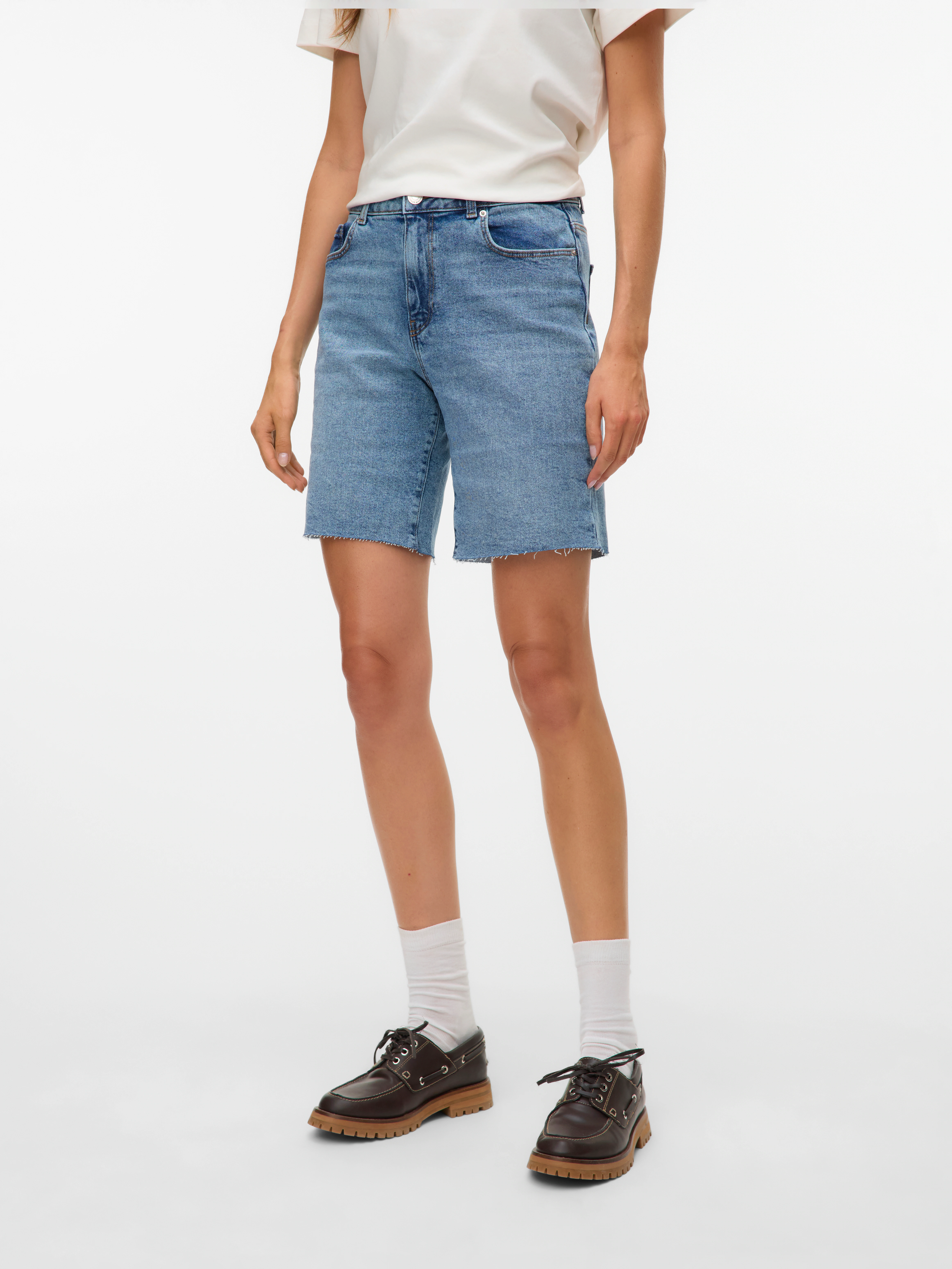 Vero Moda Jeansshorts "VMCLEO HR LONG DNM SHORTS MIX NOOS" günstig online kaufen