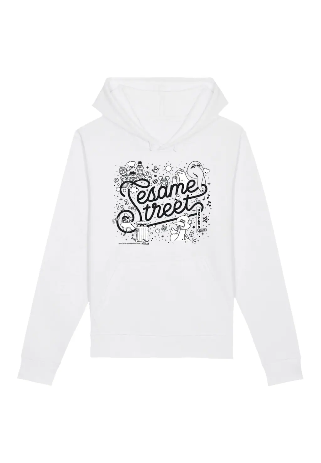 F4NT4STIC Kapuzenpullover "Sesamstraße Collage Black & White", Premium Qual günstig online kaufen