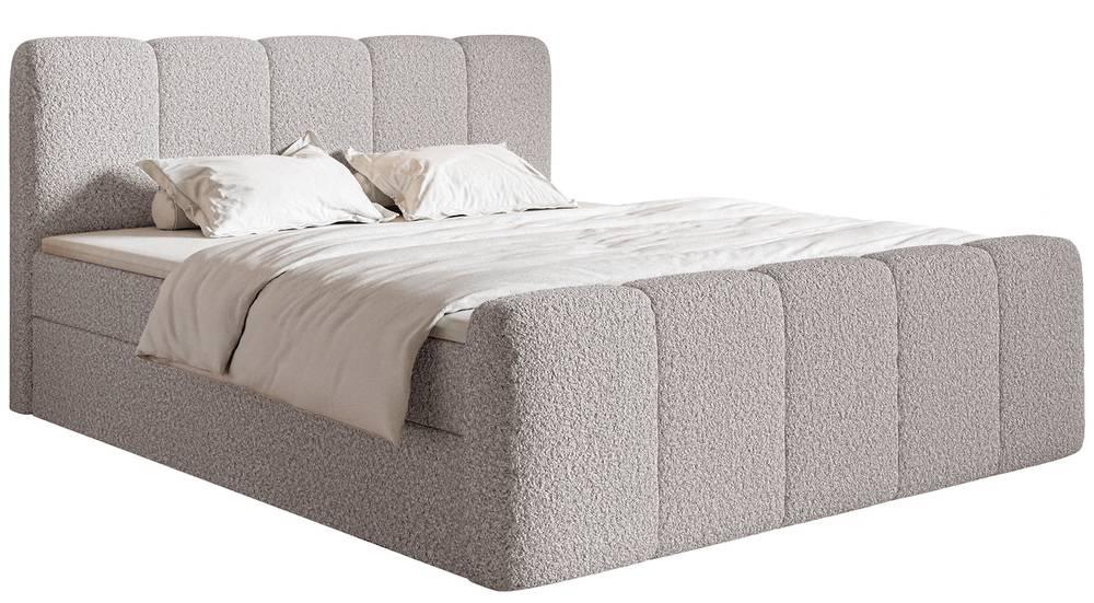 NADUVI Collection | Boxspringbett Chloe 140x200 Bouclé mit Stauraum günstig online kaufen