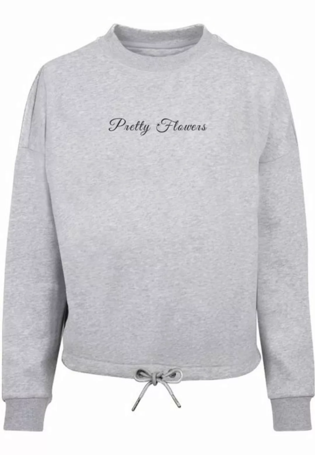 Merchcode Sweater Merchcode Damen Ladies Pretty Flowers - Oversize Crewneck günstig online kaufen