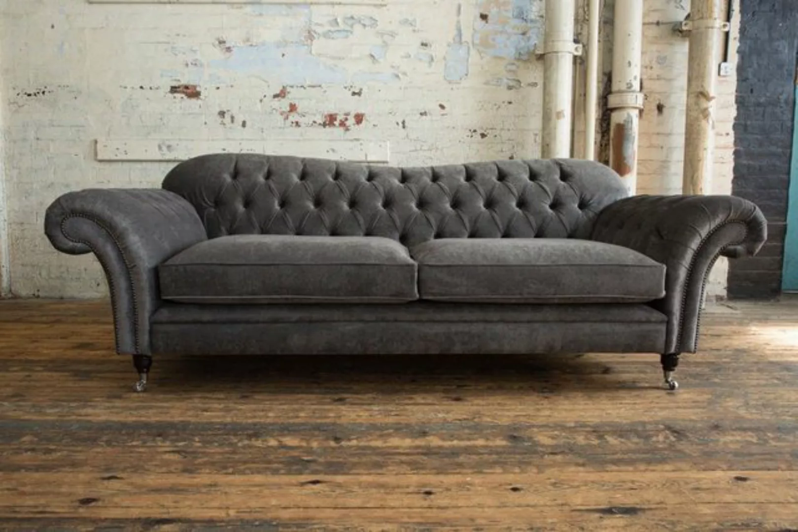 JVmoebel Chesterfield-Sofa, Chesterfield 4 Sitzer Sofa Design Sofa Couch 24 günstig online kaufen