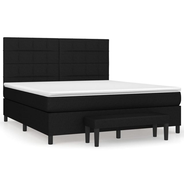 vidaXL Boxspringbett mit Matratze Schwarz 180x200 cm Stoff1383025 günstig online kaufen