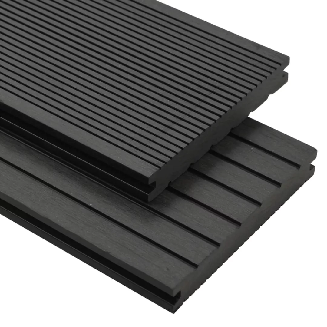 Wpc Massive Terrassendielen Mit Zubehör 15 M² 4 M Schwarz günstig online kaufen