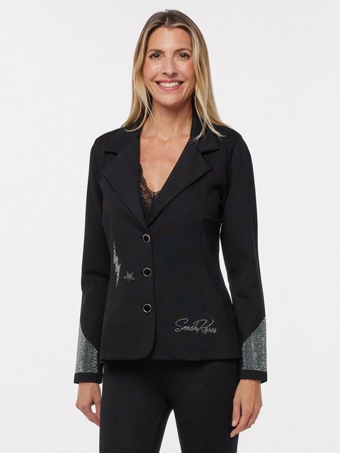 Sarah Kern Jerseyblazer Jackenblazer figurbetont mit Strassdetails günstig online kaufen