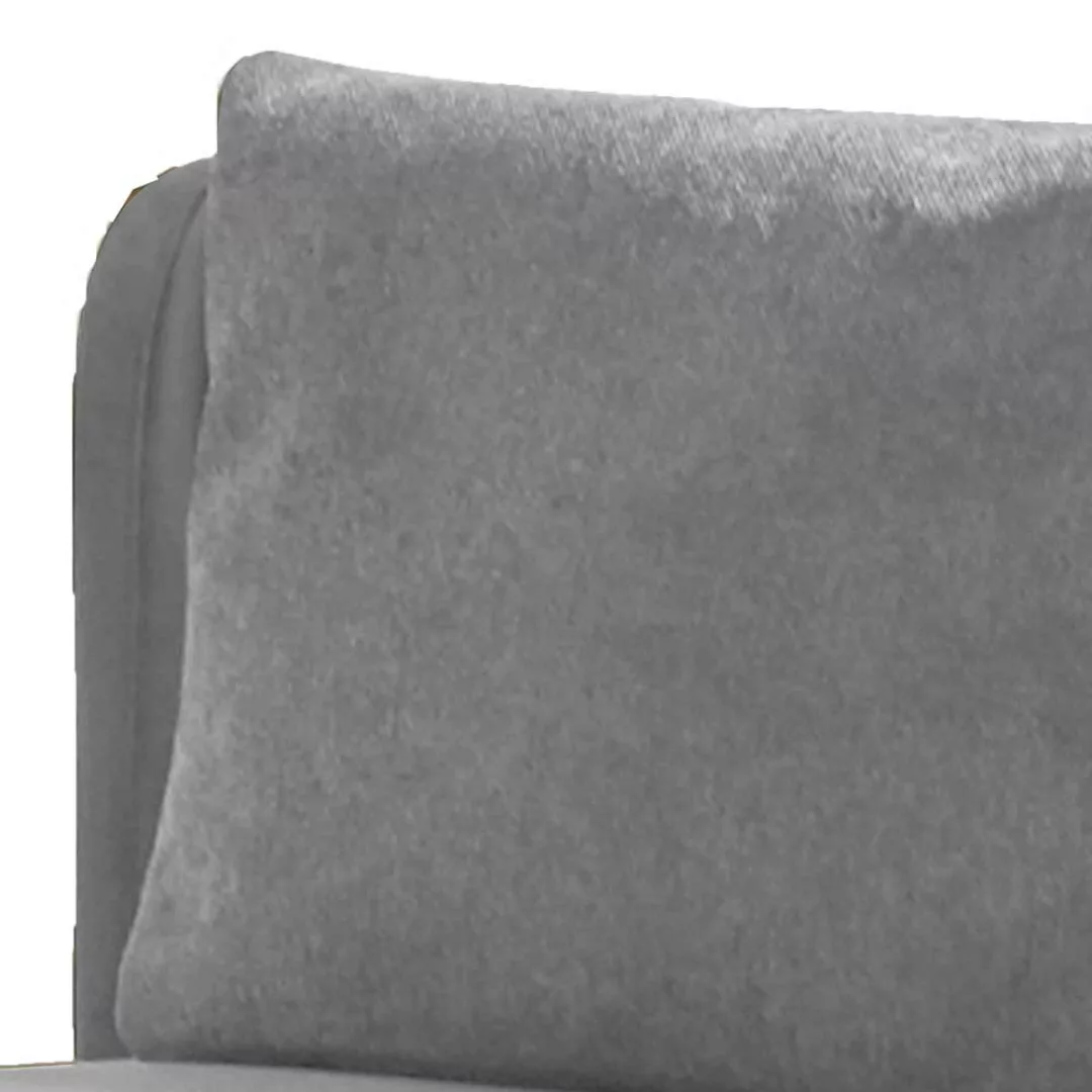 Loft Sessel in Silbergrau Bezug aus Velours günstig online kaufen