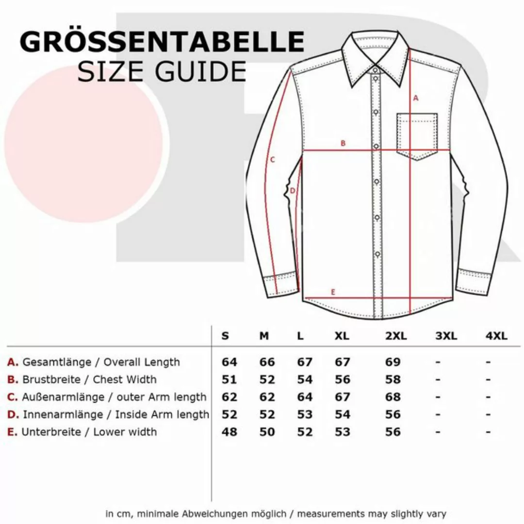 Reslad Langarmhemd Reslad Herren Hemd Button-Down Slim Fit Kontrast Langarm günstig online kaufen