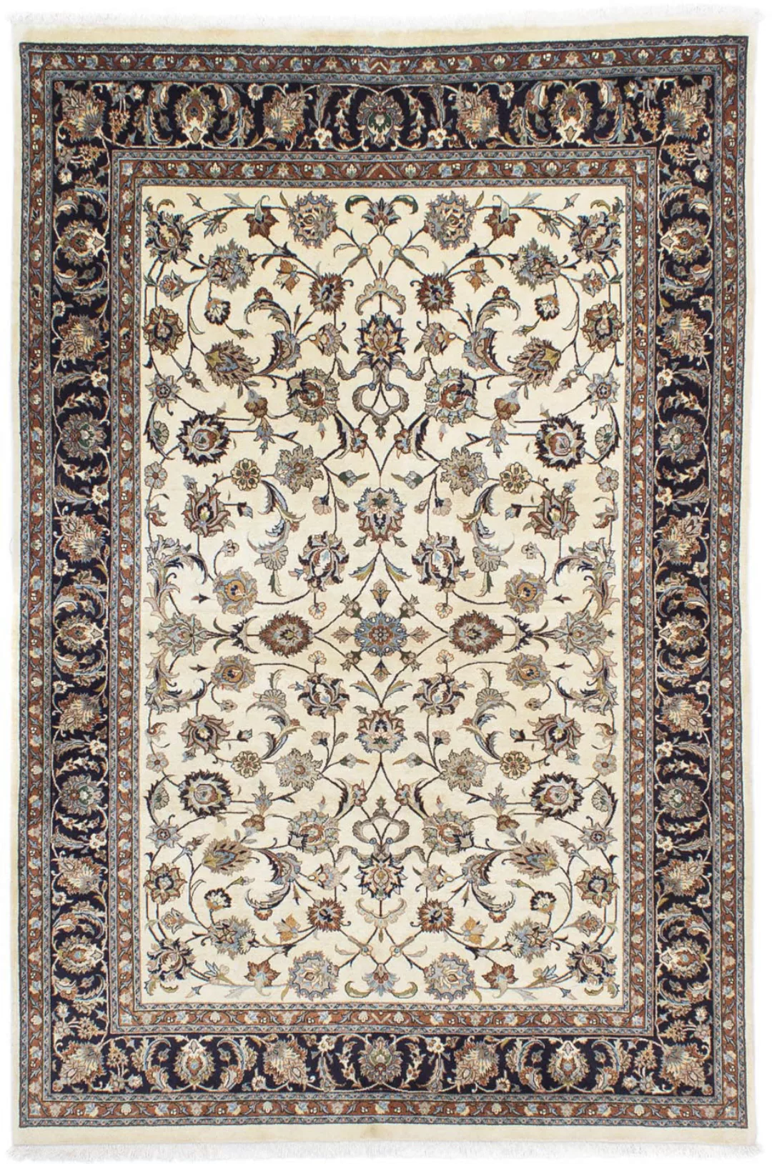 morgenland Wollteppich »Kaschmar Blumenmuster Beige 284 x 199 cm«, rechteck günstig online kaufen